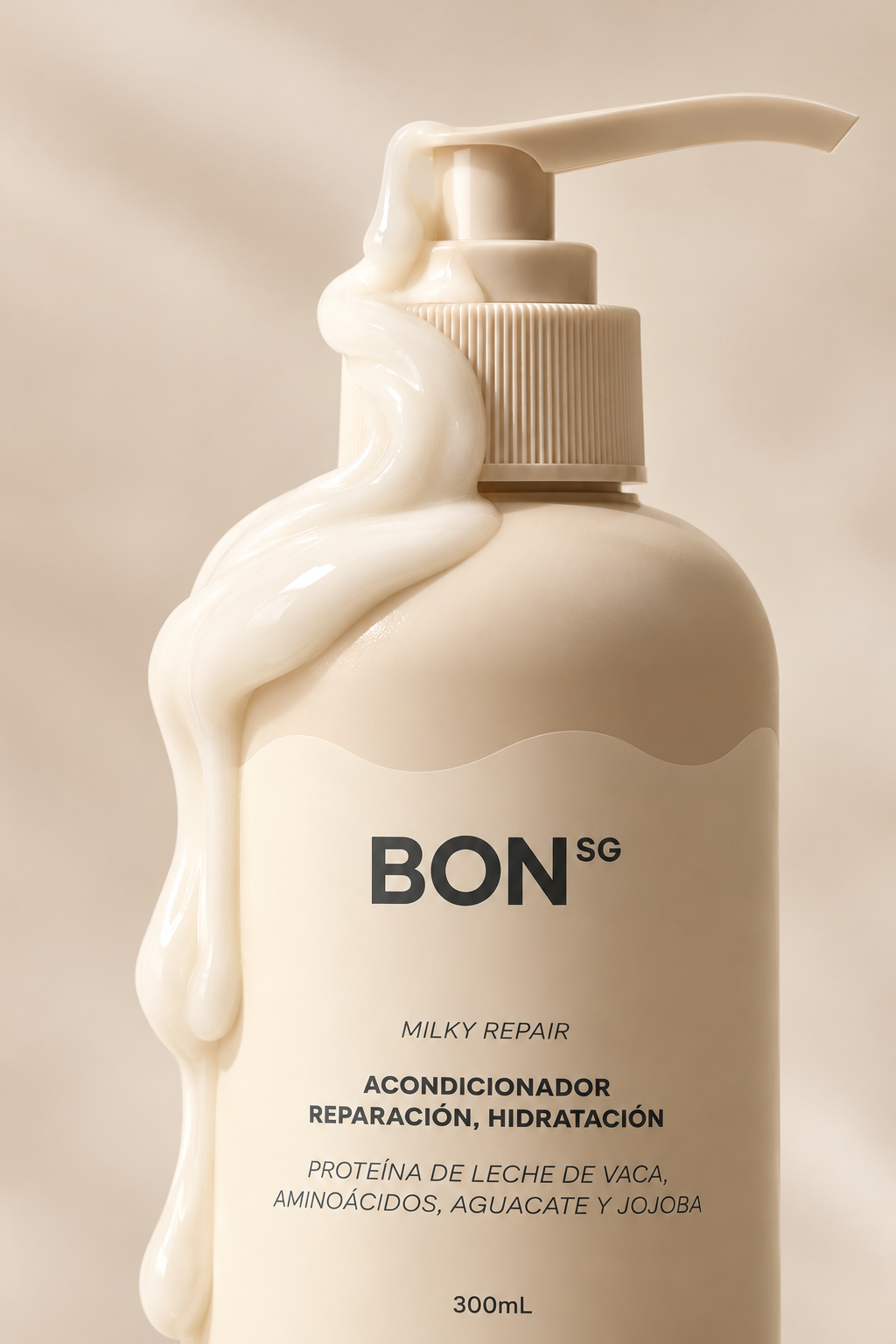 Textura cremosa del Acondicionador Milky Repair