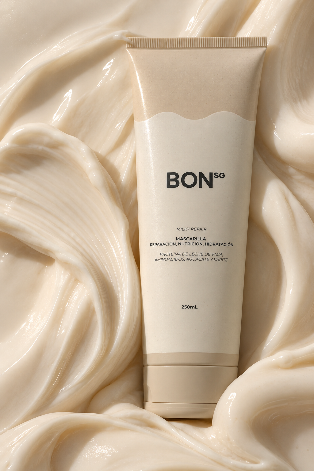 Mascarilla Milky Repair sobre lino