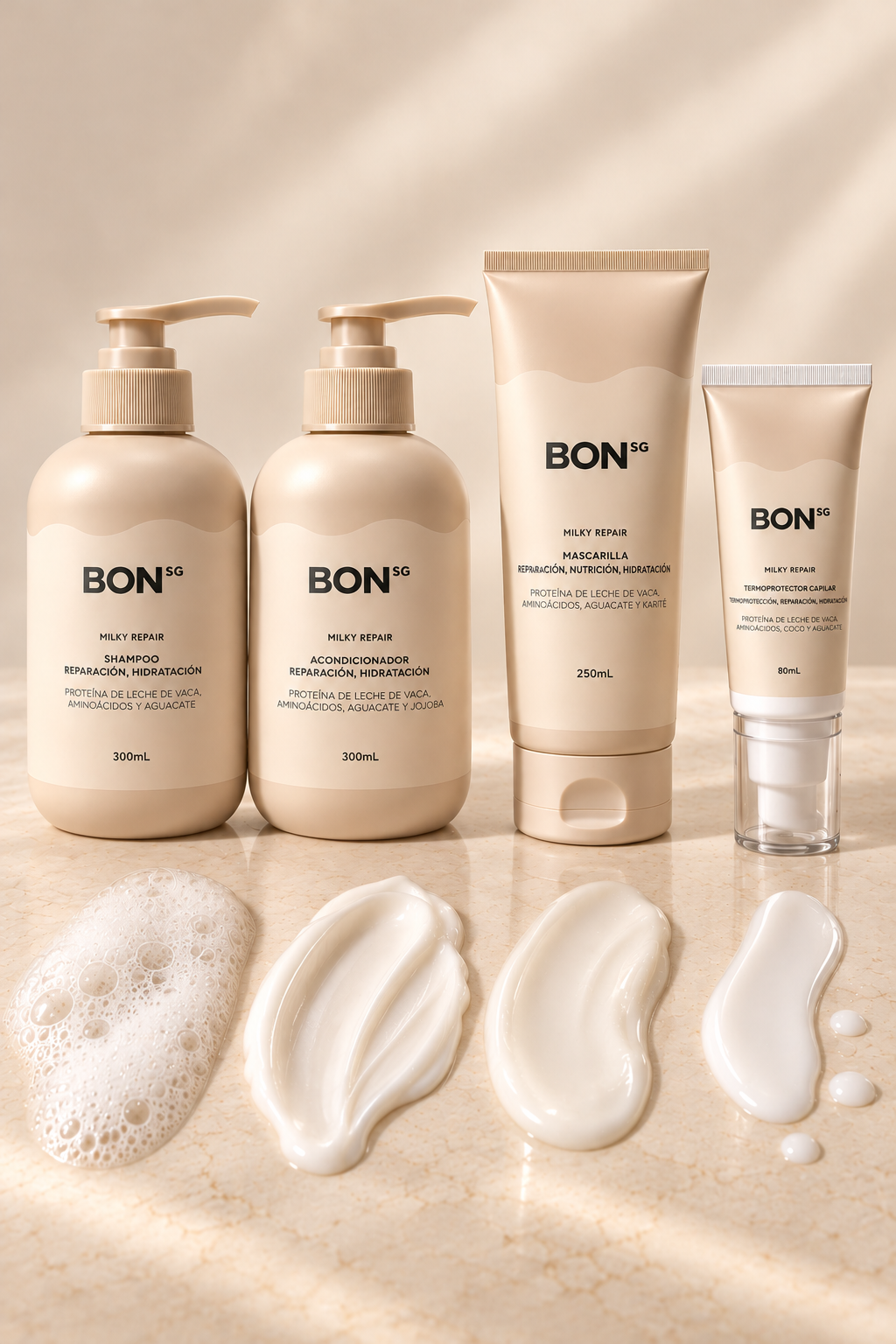Las cuatro texturas de la rutina Milky Repair