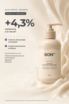 Shampoo Milky Repair: +4,3% resistencia a la rotura