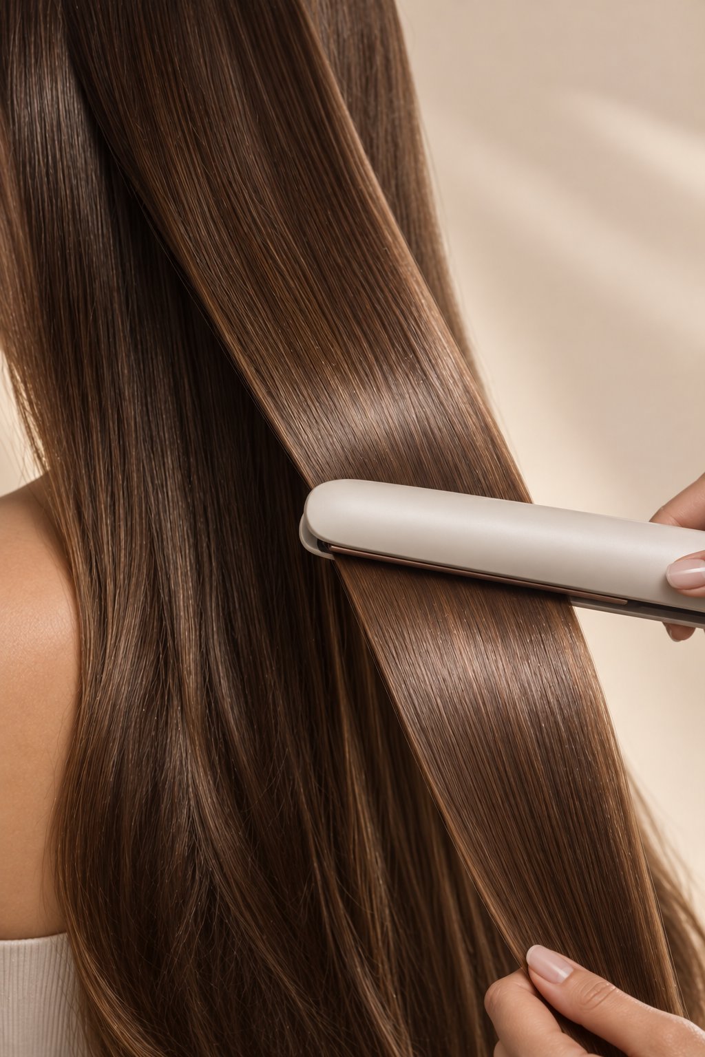 Pelo planchado con Termoprotector Milky Repair
